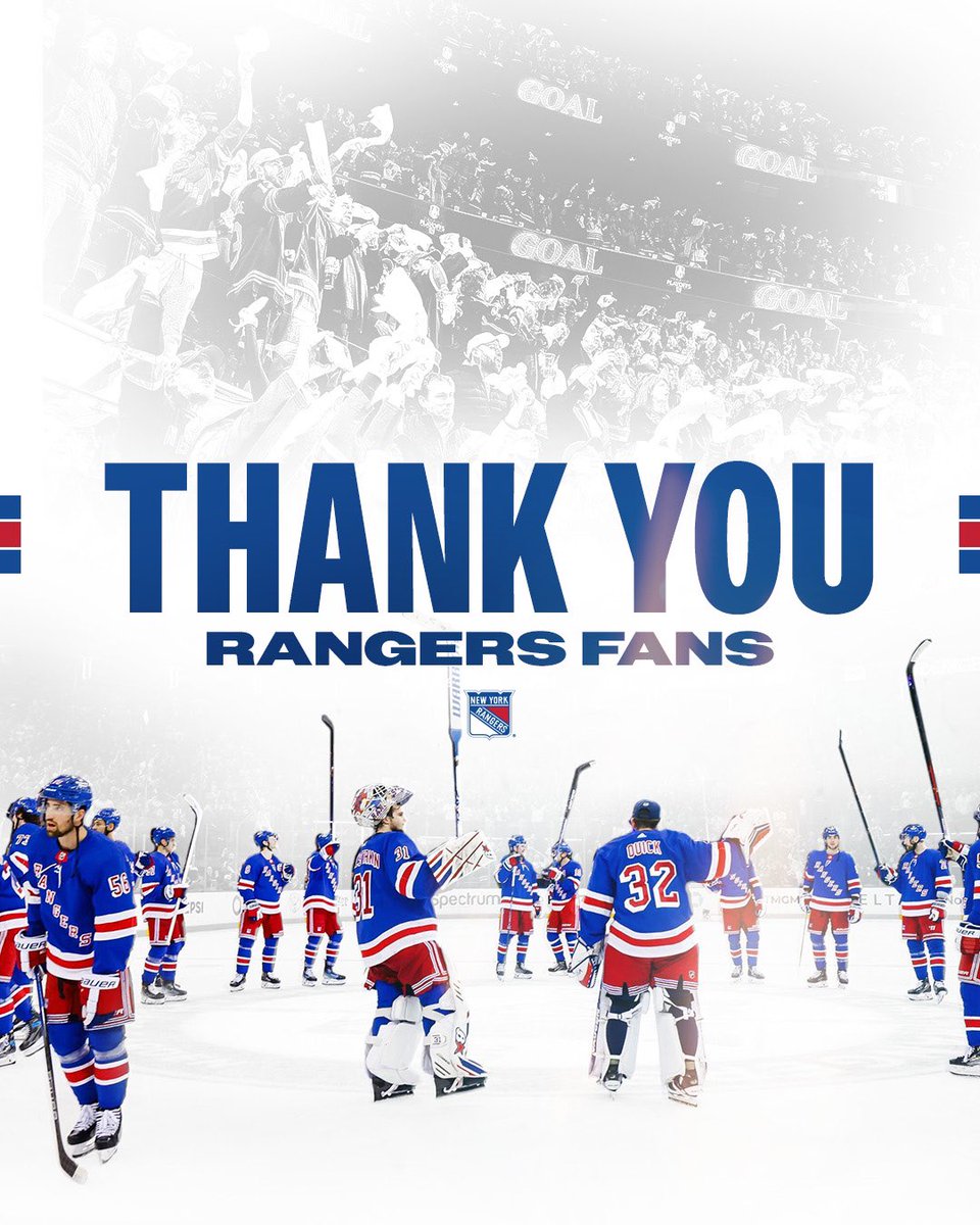 Thank you to our #NYR family for the unwavering support all season long.