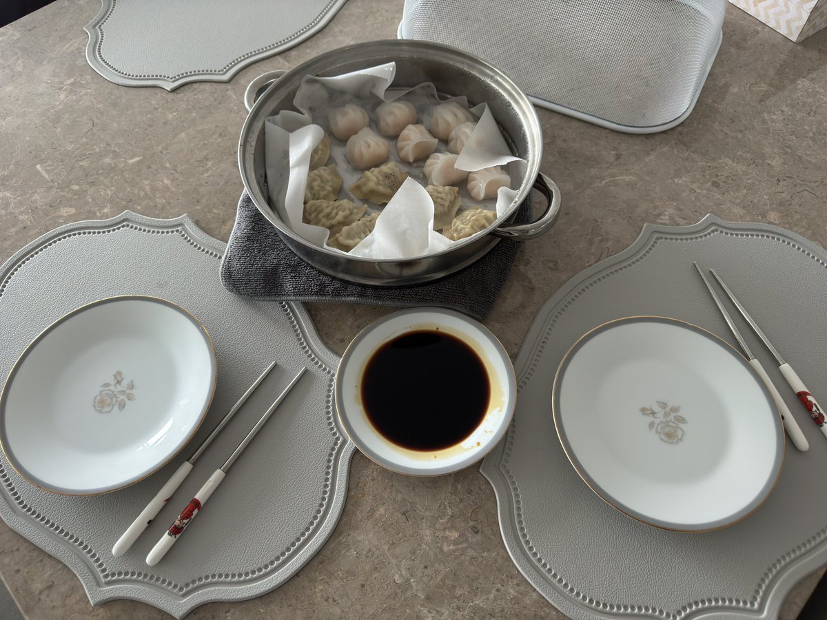 McDifferential's tweet image. Perks of working at home! 

#workingathome #dumplings