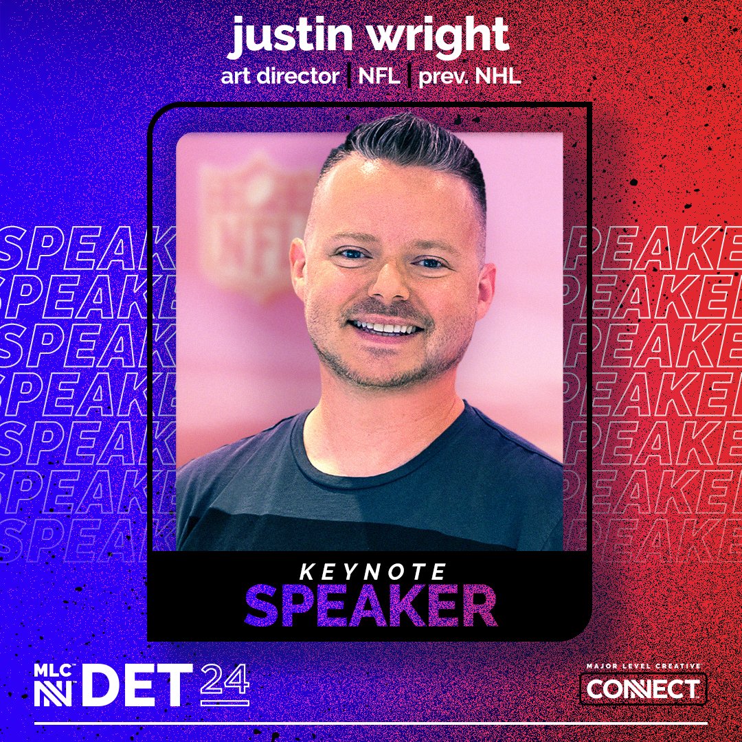 MLCConnect's tweet photo. SPEAKER ALERT: Justin Wright is a keynote speaker!

As Art Director at the NFL, Justin brings 10+ years of expertise in high-level branding &amp; advertising to the stage. His design skills have influenced brands like the Yankees &amp; UFC, with a focus on crafting impactful visuals. https://t.co/MBpIjlD3GD