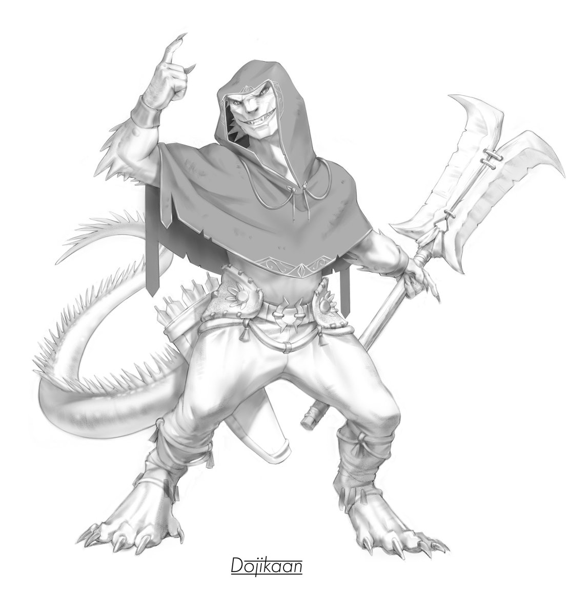 My Lizardfolk #dnd character - this is still a wip, theres a bigger surprise waiting ...

#dndoc #drawing #paint