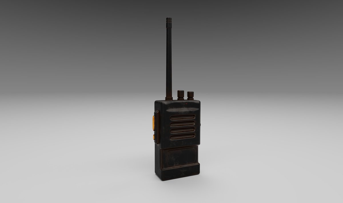 Still learning and practicing! Still Created a high and low poly version of this walkie talkie.  Backing the details onto the low poly mesh.  Came out pretty good! #gamedev #blender