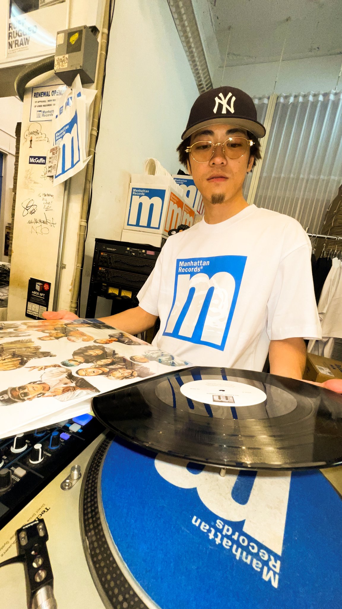jsf マンハッタンレコード コラボTシャツ ステッカー付き