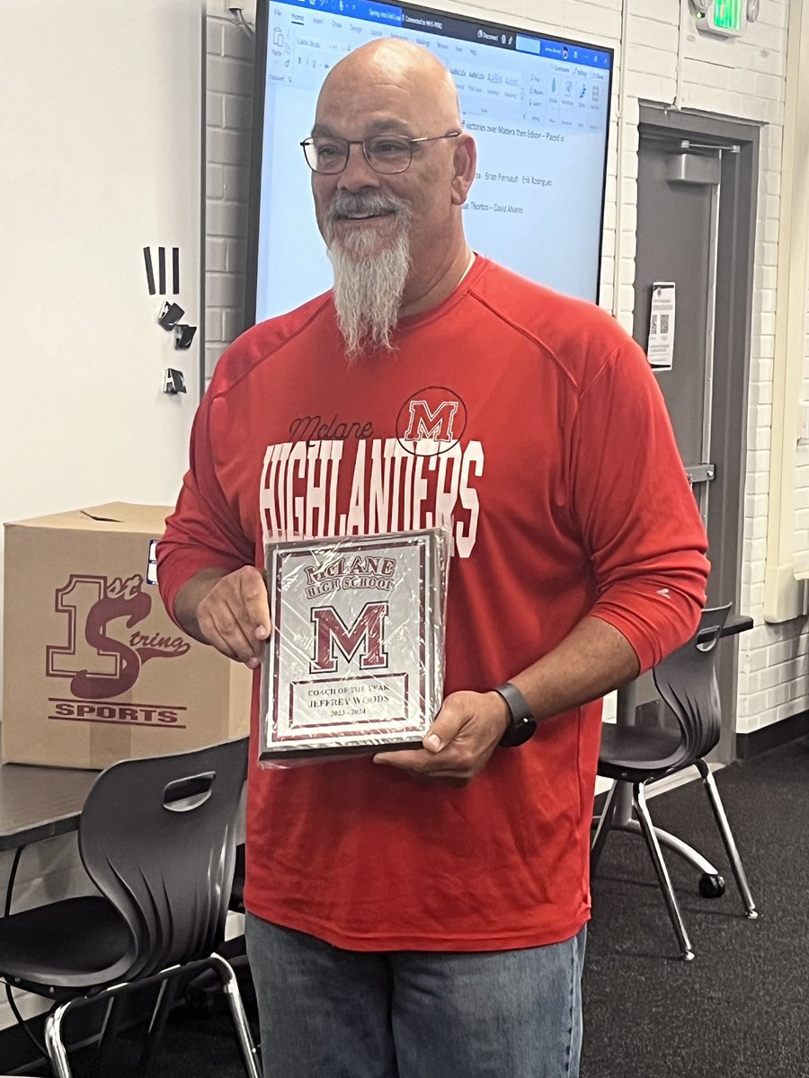 McLane Athletics would like to congratulate Coach Jeffery Woods on earning the 2024 MHS Coach of the Year! 

#McLaneAthletics | #RISE