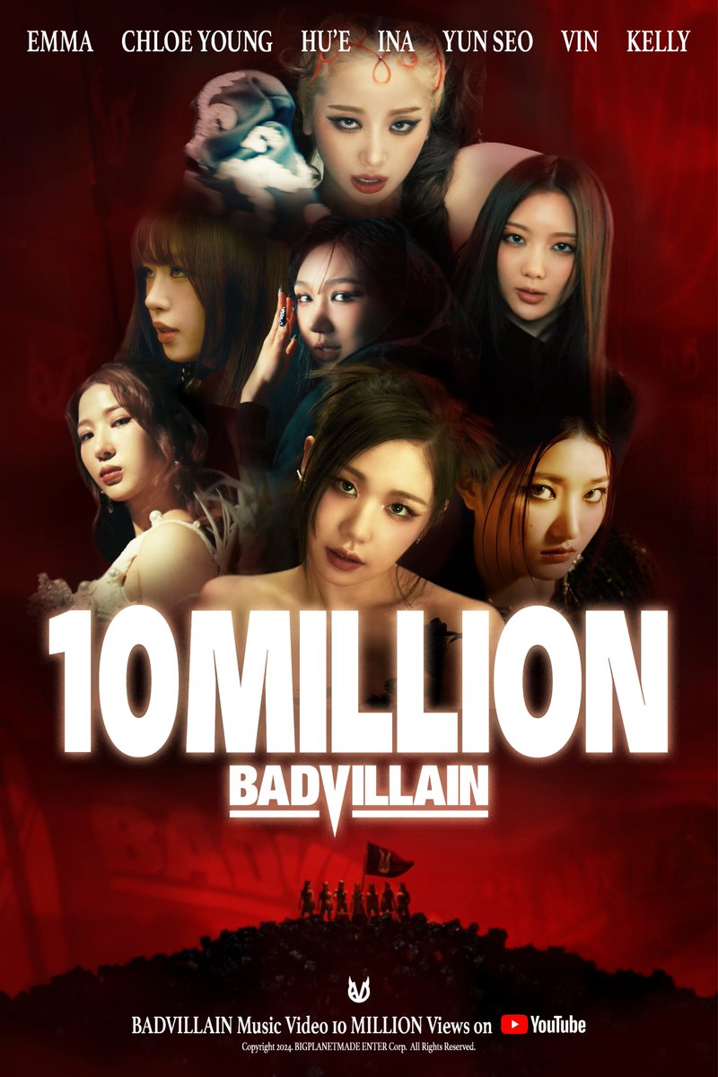 [#BADVILLAIN] 📢

'BADVILLAIN' MV 10,000,000 Views 🎉

🔗 youtu.be/WpFuv7Q0VBo

#배드빌런
#OVERSTEP
#BPM #BigPlanetMade