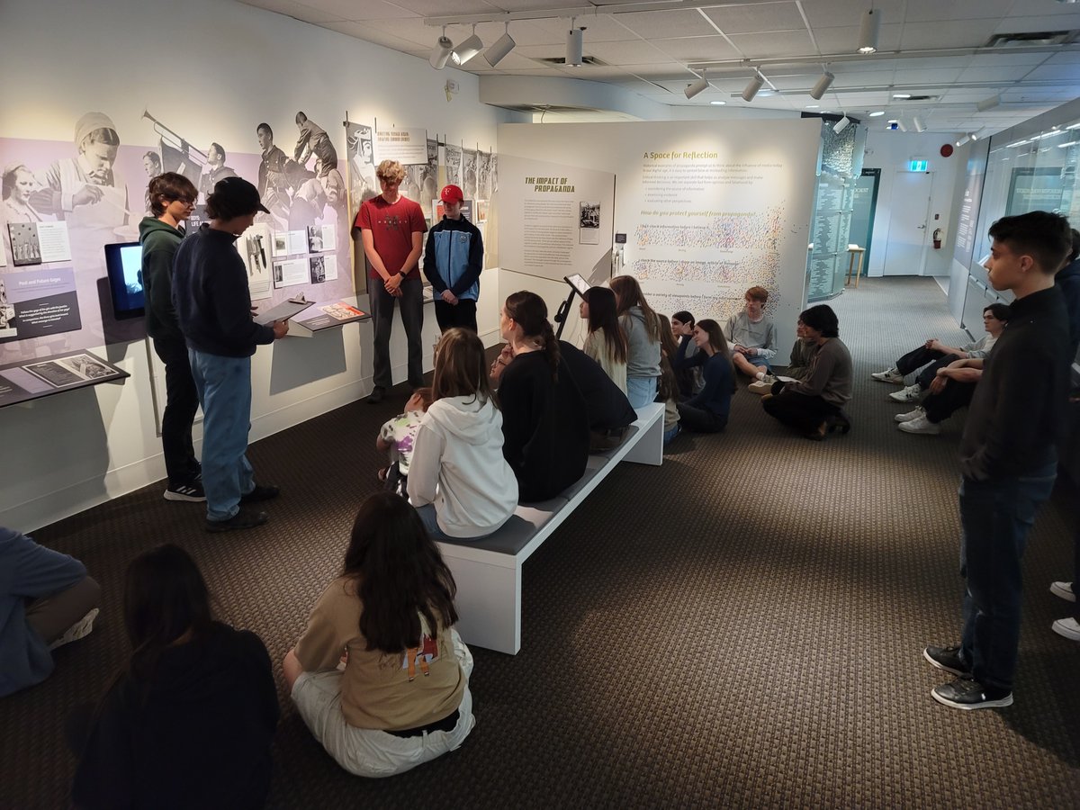 argyleschool's tweet photo. Histoire 12 students had a memorable trip to the Vancouver Holocaust Education Centre participating in the Age of Influence exhibition tour. Students were challenged to look critically at the messages &amp; techniques used by Nazi propagandists to influence youth. @NVSD44 TY @theVHEC https://t.co/GBk4MfJ12I