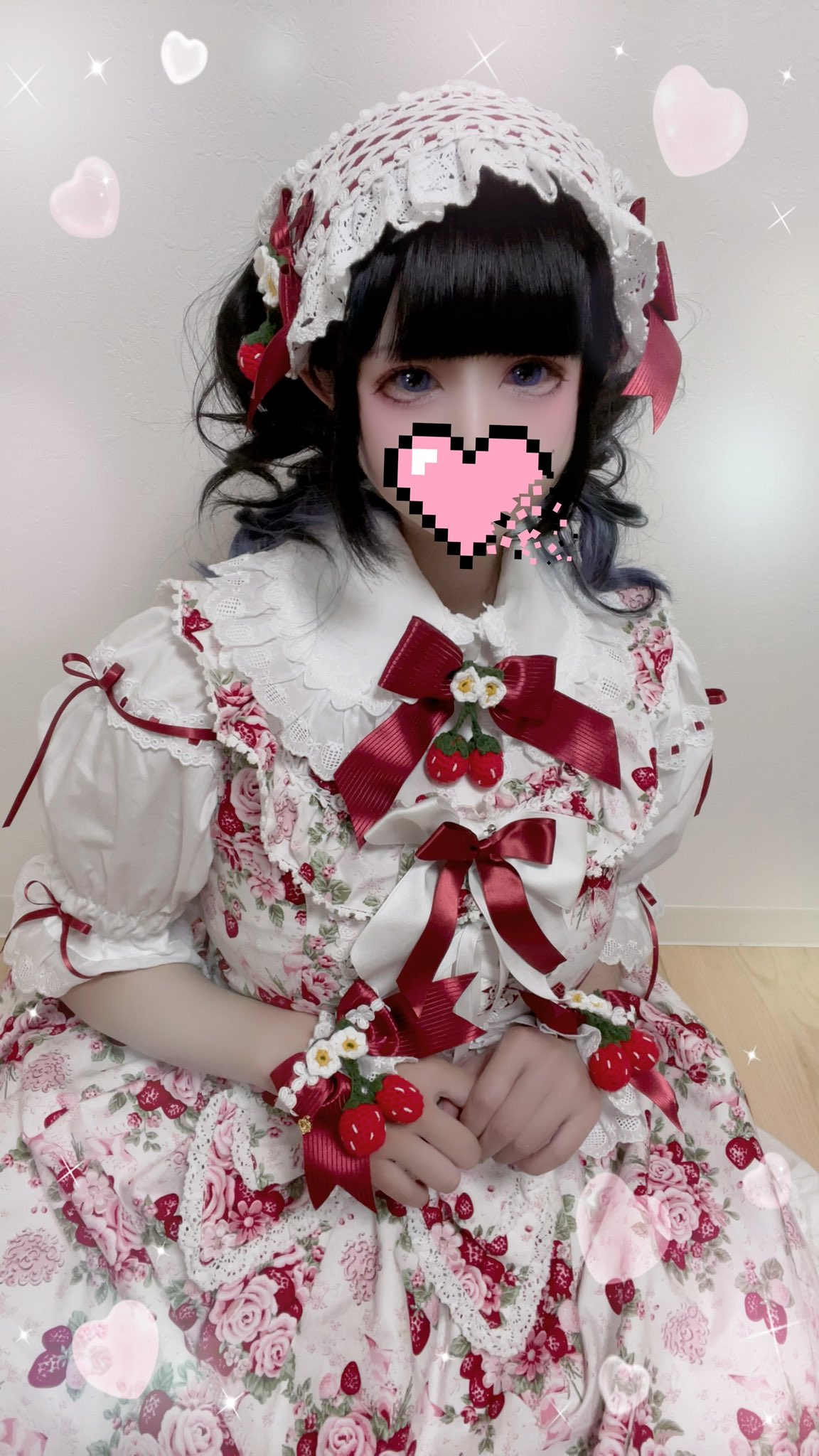 ゆらゆらいちごのヘッドドレス　お袖とめ ゆらゆらいちごのヘッドドレス お袖とめ レディース