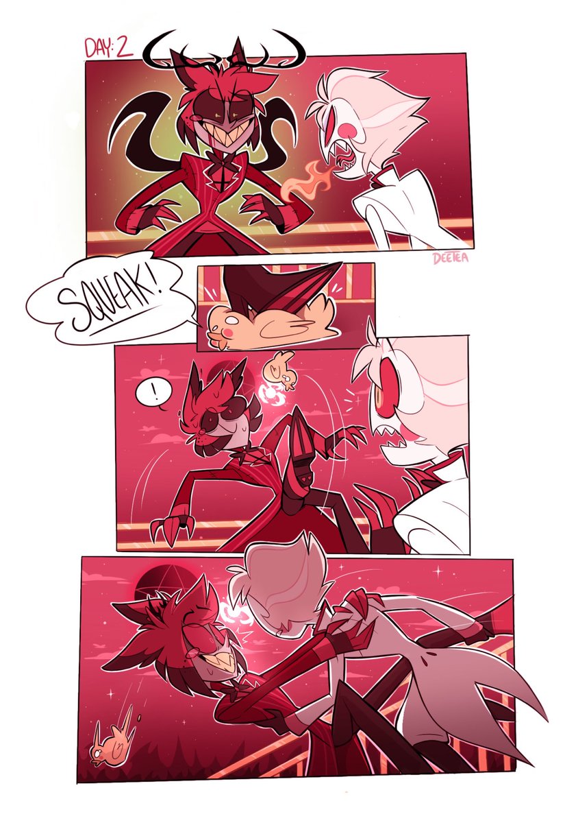 Day 2: Enemies/ Pining 
#radioappleweek  📻🍎✨
#radioapple #hazbinhotel