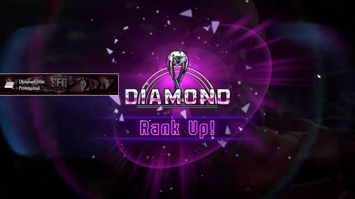 Hydrobusa's tweet photo. After one full year of playing street fighter 6 I finally made it to Diamond Rank. Started at Bronze now at Diamond. The Journey to the last tier, Master rank begins here. https://t.co/jZjyEef8Gh