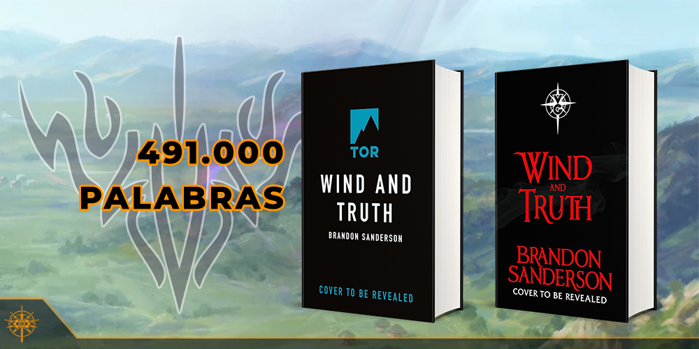 Cosmere_es's tweet photo. Anoche Brandon terminó de escribir Viento y Verdad, así el libro que cierra la primera mitad del Archivo llega a las 491.000 palabras (en inglés), 35.000 palabras por encima de las que tuvo El ritmo de la guerra, y se convierte en la novela más extensa escrita hasta hoy!!!! https://t.co/2QqxpTtIWf