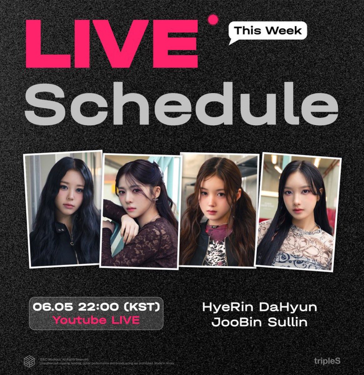 dahyun will be going live on youtube on 5/6 at 10pm kst  with hyerin joobin and sullin!

#S10 #서다현 #DaHyun #SeoDahyun #tripleS #트리플에스 #トリプルS