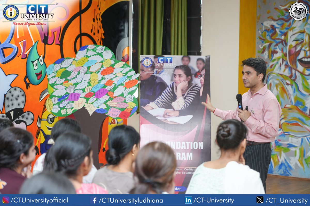 CT_University's tweet photo. Another empowering day at the #Foundation_Program!
Today’s session focused on career perspectives in engineering and technology, led by Dr. Manpreet Singh Sehgal, Head of the School of Engineering and Technology. Our students gained valuable insights into their future careers. https://t.co/3yOaUkD5Dt