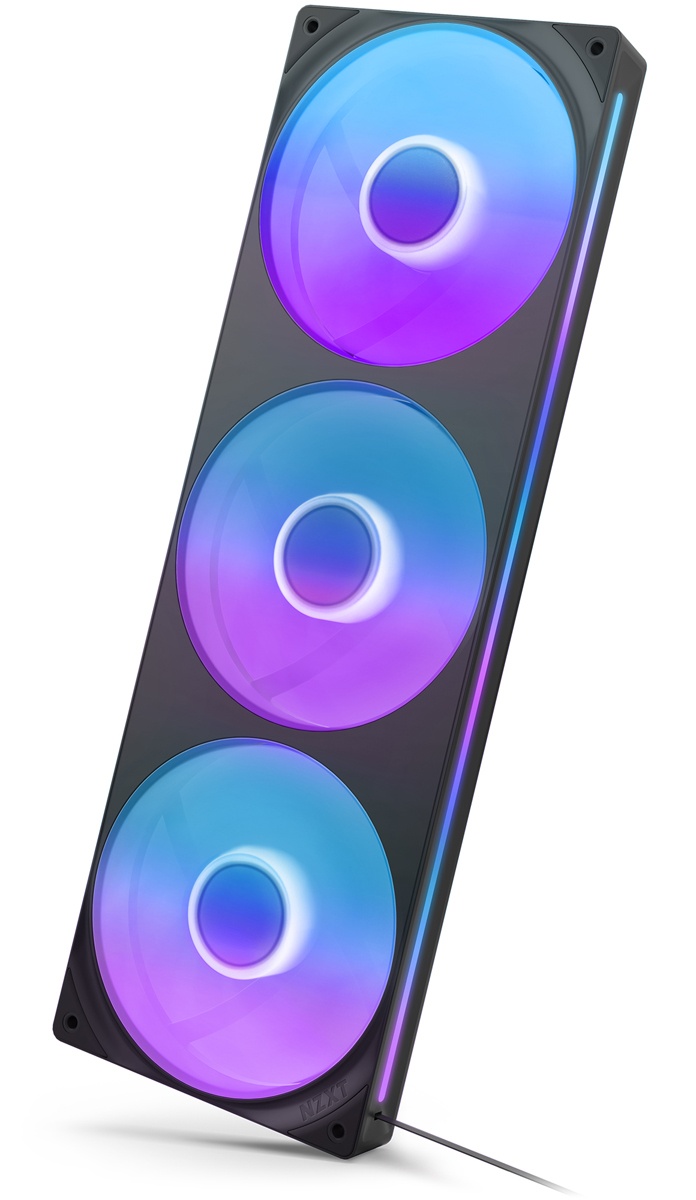 NZXTJapan's tweet photo. 複数のファンを1つにした新発想のLEDファン「F RGB Coreファン」を公開しました。

「F360 RGB Core」（360mm、白/黒：$69.99）
「F280 RGB Core」（280mm、白/黒：$49.99）
「F240 RGB Core」（240mm、白/黒：$44.99）

新コネク��採用で接続ケーブルは1本。

6月中に米国発売、日本向けは時期未定。 https://t.co/2dnPc2YrGq