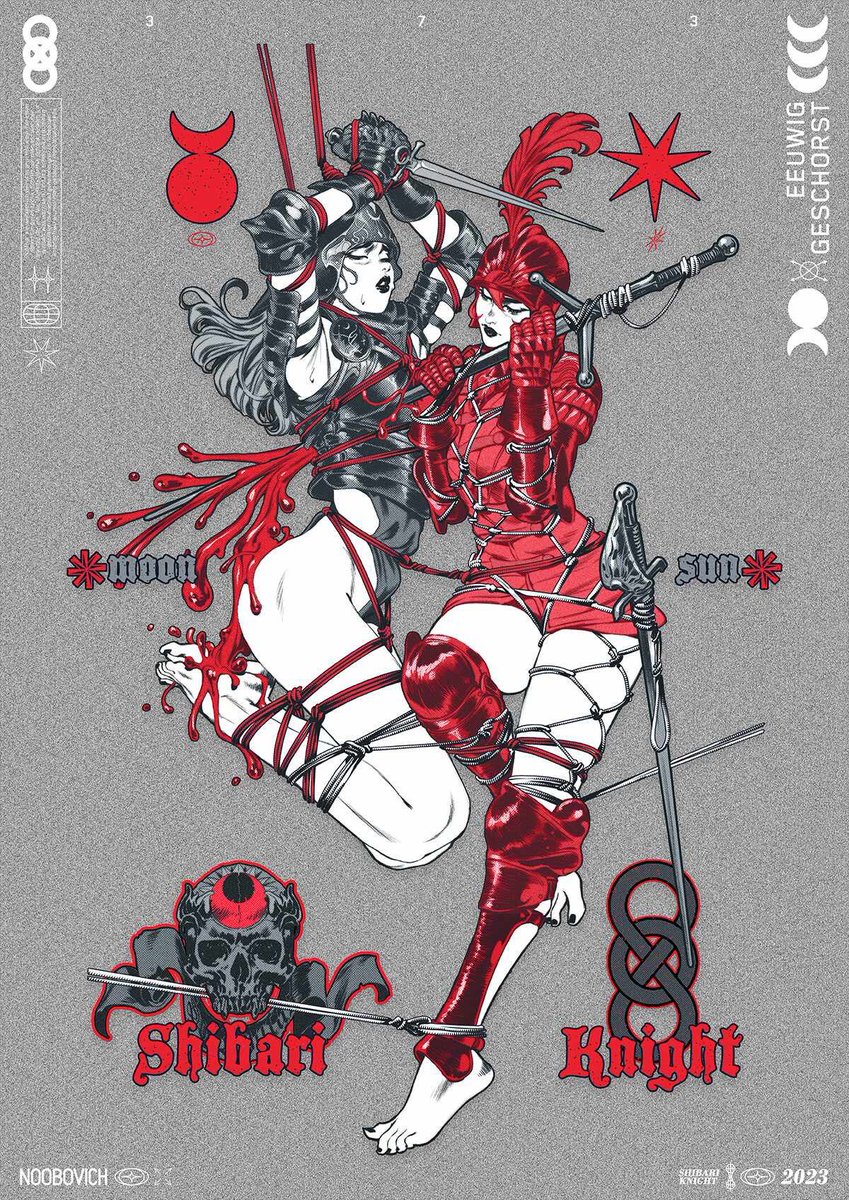 NovinNguyen's tweet photo. SHIBARI KNIGHT

Cover art by @noobovich_art 

Rope: W.W  &amp; @NovinNguyen 
Model: Morana &amp; J.J
Photo: @JosouNguyen https://t.co/6R8F8oyvEx