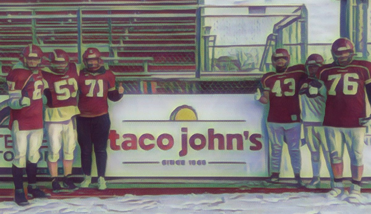 Crimsonfootball's tweet image. Thank you @tacojohns #maplegrove for supporting our 🏈 program.