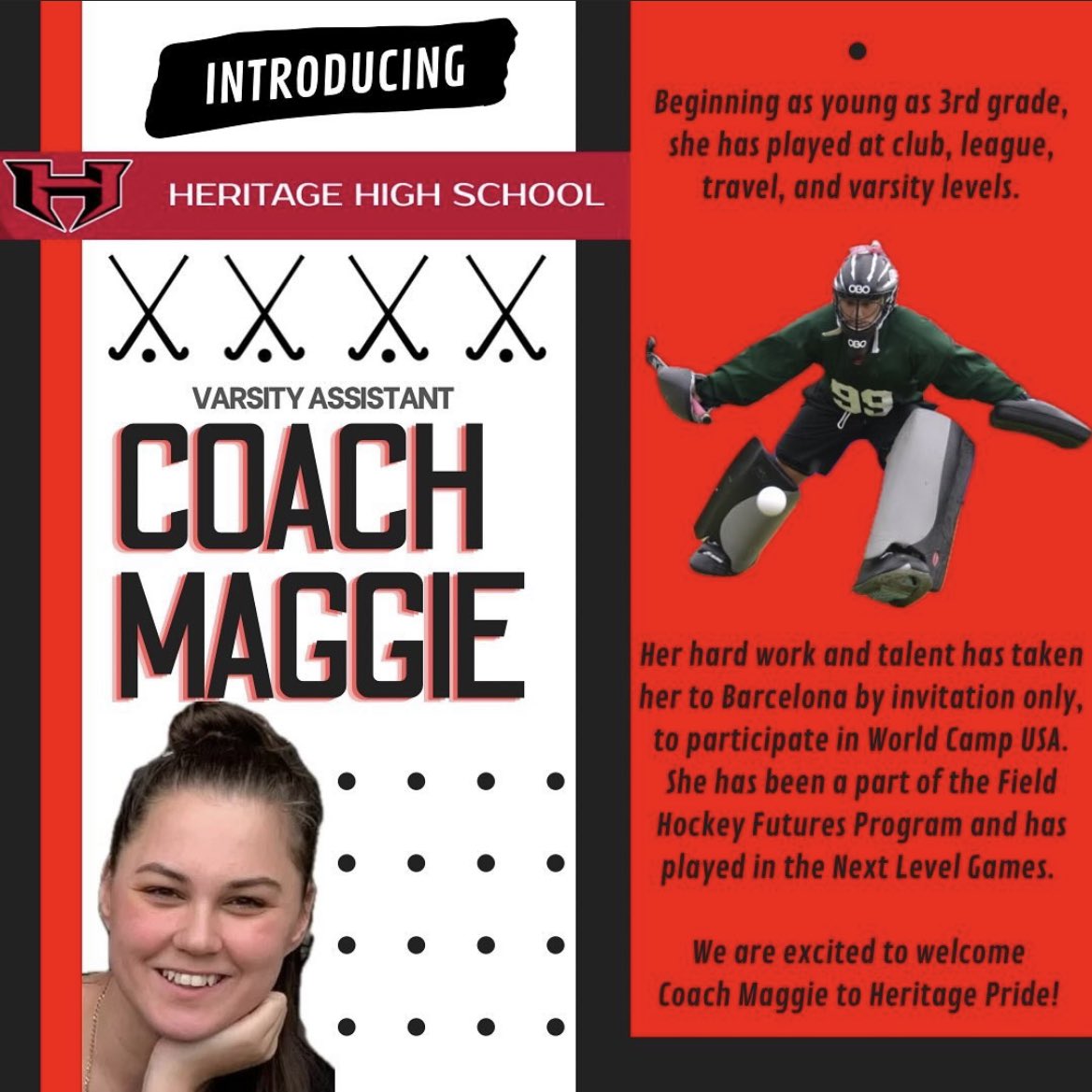 We’re welcoming a new assistant field hockey coach, Maggie Lanaghan! We’re excited to have you join HHS Athletics Coach Maggie!