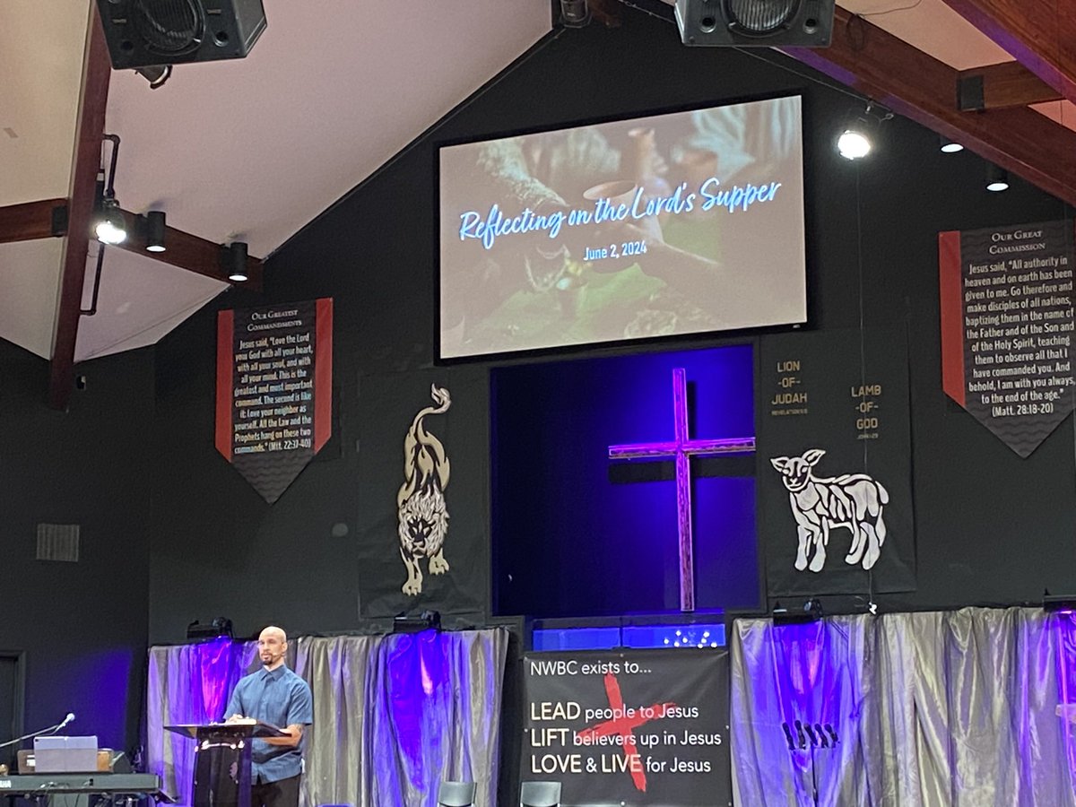 NWBCMaryland's tweet photo. ! SUNDAY REPLAY !
This Sunday, Pastor Chris led us in a reflection of the Lord’s Supper looking at 3 specific areas—preparation, desire, and Kingdom. We took Communion together at the conclusion of the service.
https://t.co/7v7JIYUaIR
#communionsunday
#nwbcmd https://t.co/7DNfLR28Lu