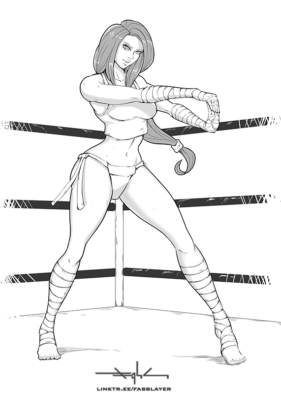 FASSLAYER's tweet image. Lineart commission of a sexy fighter. Enjoy!

#femalefighter #fightergirl #commission #artcommission #lineart #mangagirl