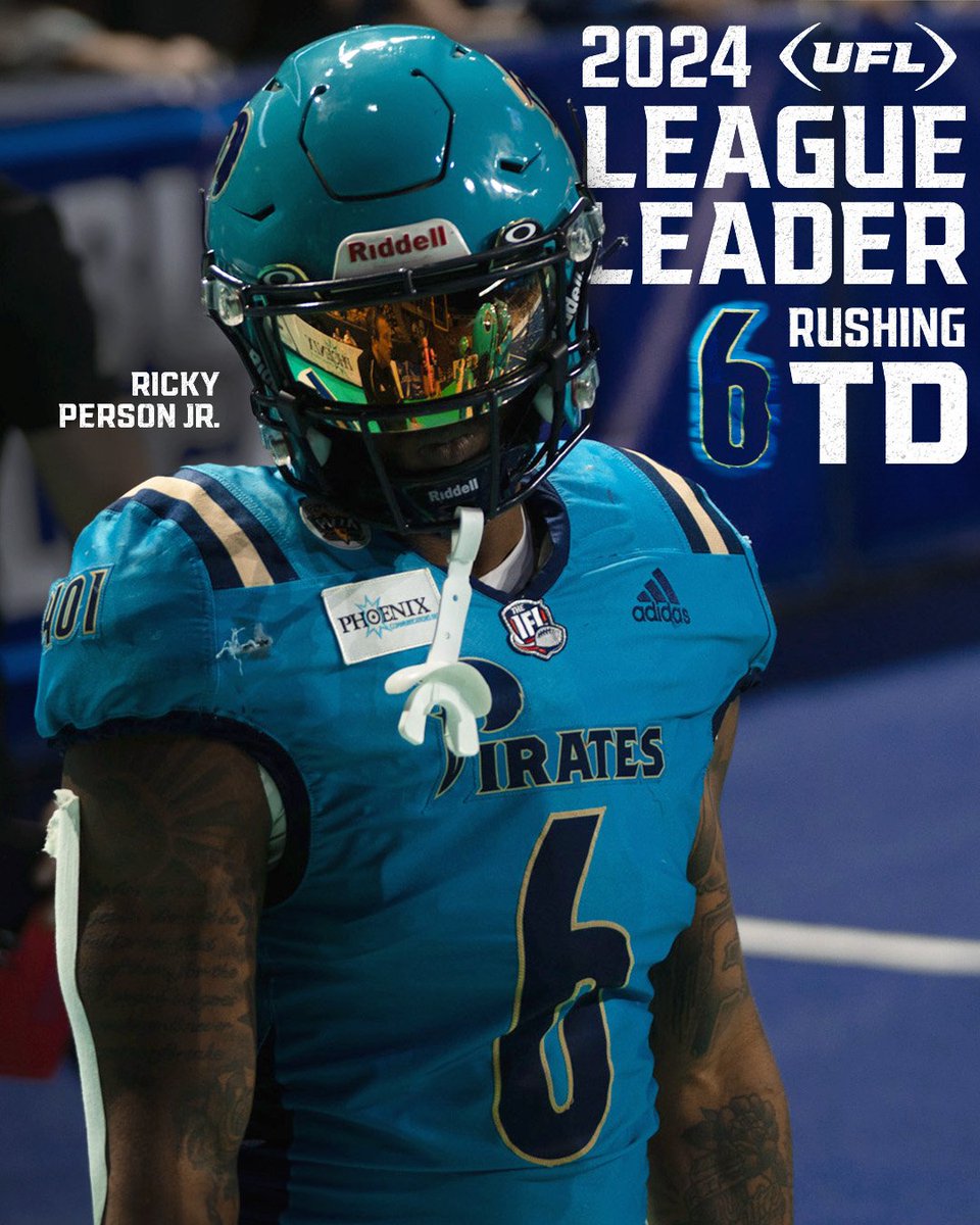 Congratulations to Ricky P on finishing @TheUFL season as the league leader in rushing touchdowns Good luck in the playoffs!