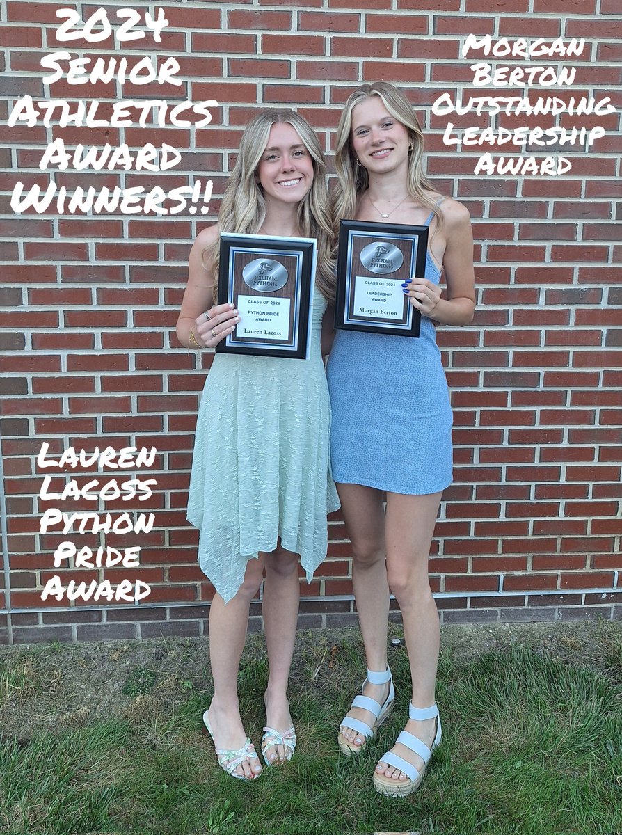 Congratulations to our 2 Senior Captains on their Awards!! We are all so proud of you!!