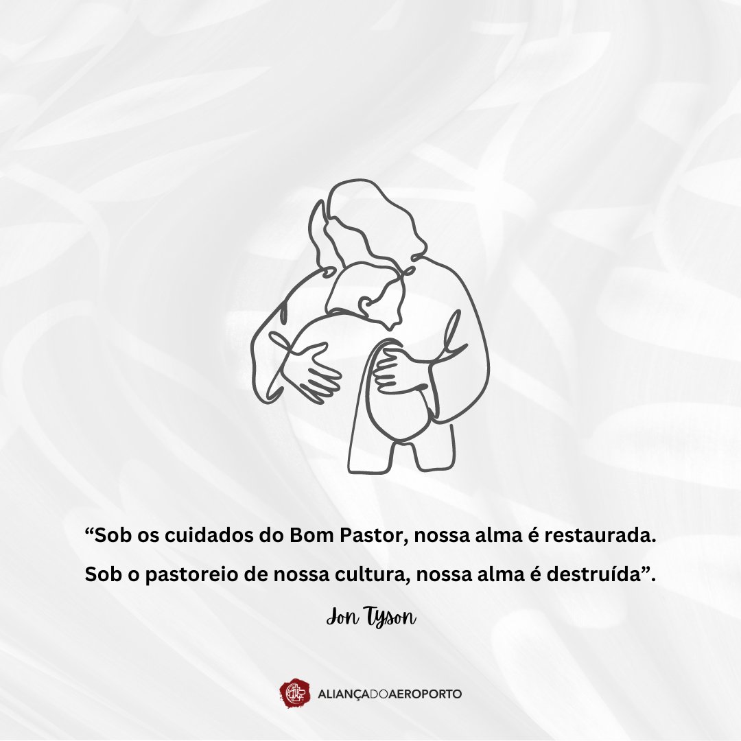 ACMAeroporto's tweet photo. “Sob os cuidados do Bom Pastor, nossa alma é restaurada. Sob o pastoreio de nossa cultura, nossa alma é destruída”. - Jon Tyson

"O SENHOR é o meu pastor; de nada terei falta" (Salmo 23:1 NVI). https://t.co/nwAWOe34x0