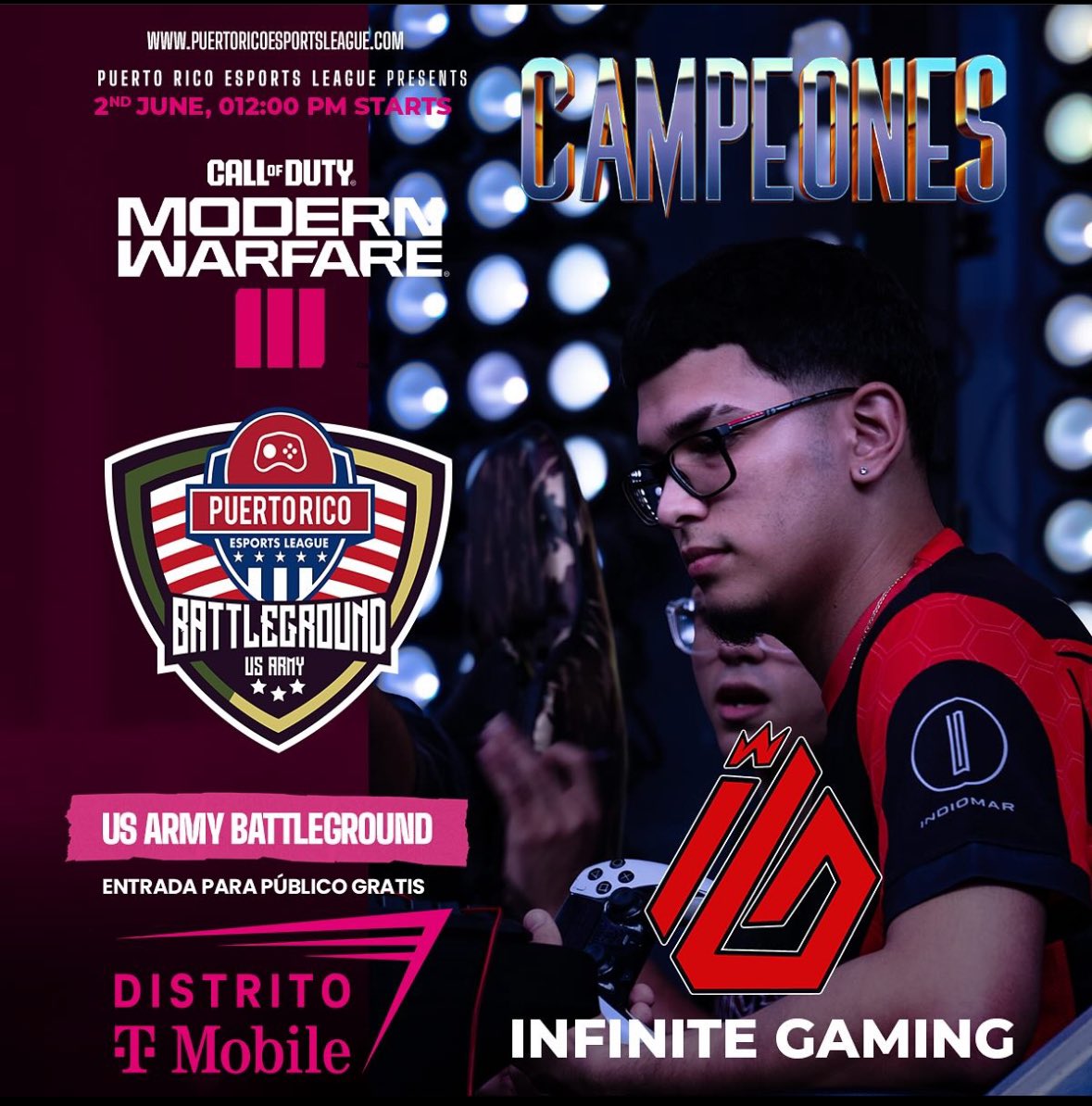 Congratulations to the boys on winning the <a href="/PREsportsLeague/">Puerto Rico Esports League</a>  US ARMY Battleground
<a href="/GJMike7/">Mike</a> 
<a href="/6Keyster/">ian</a>
<a href="/Suhperkid/">Dame</a> 
<a href="/Phantomice_/">Diego</a> 
#UnleashTheGame