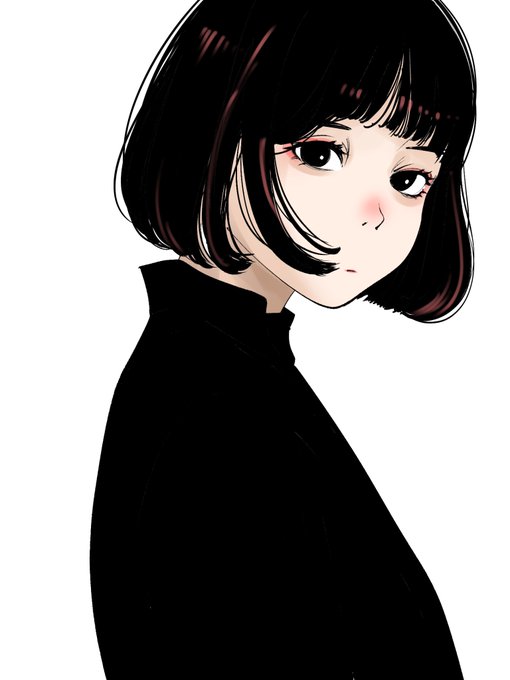 「黒髪 黒シャツ」のTwitter画像/イラスト(新着)