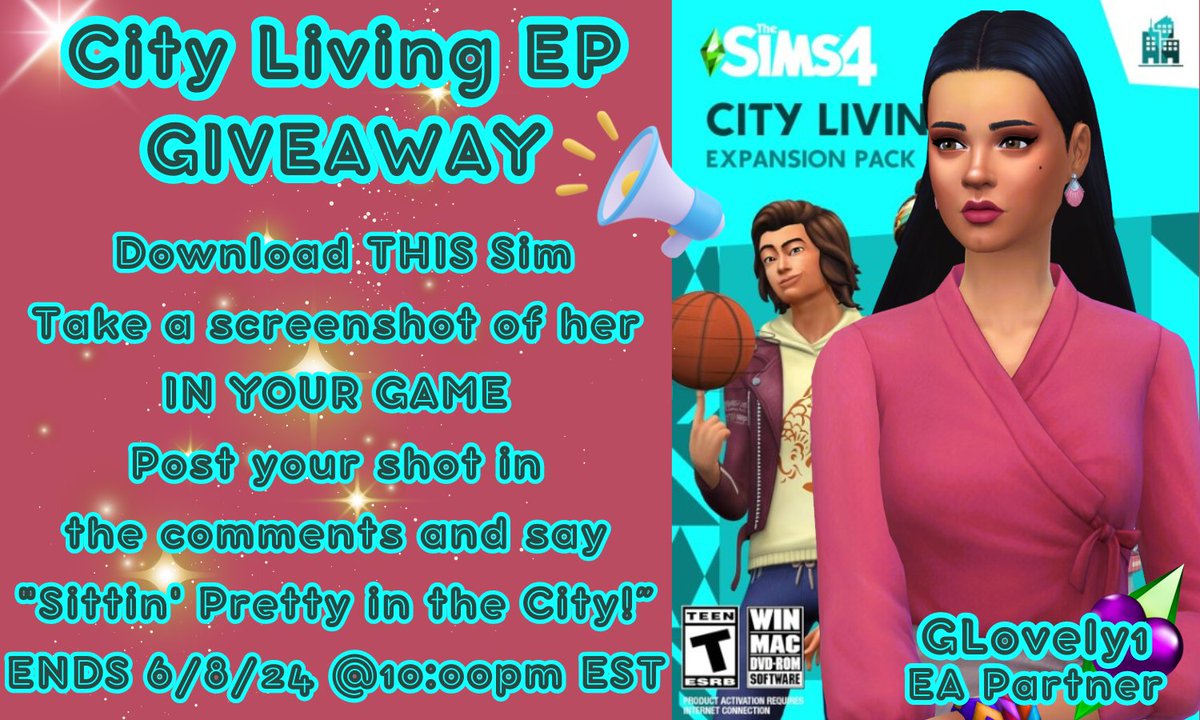 Play The Sims & you might WIN! 💸📷 #TheSims4 #CityLiving #Giveaway happening NOW! Download Eden here → tinyurl.com/3mzx8k73
#PlaytoWin #EACreatorNetwork #EApartner #Sims4 #TS4