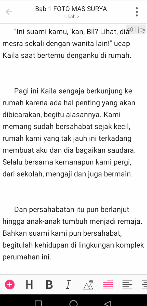 AnnaJanitra84's tweet photo. JOYLADA PLEASE DO YOUR MAGIC 

"Ini suami kamu, 'kan, Bil? Lihat, dia mesra sekali dengan wanita lain!" ucap Kaila saat bertemu denganku di rumah.

@Joylada_ID 
#joymagic
#joyladapleasedoyourmagic https://t.co/Jj9S9f44YR