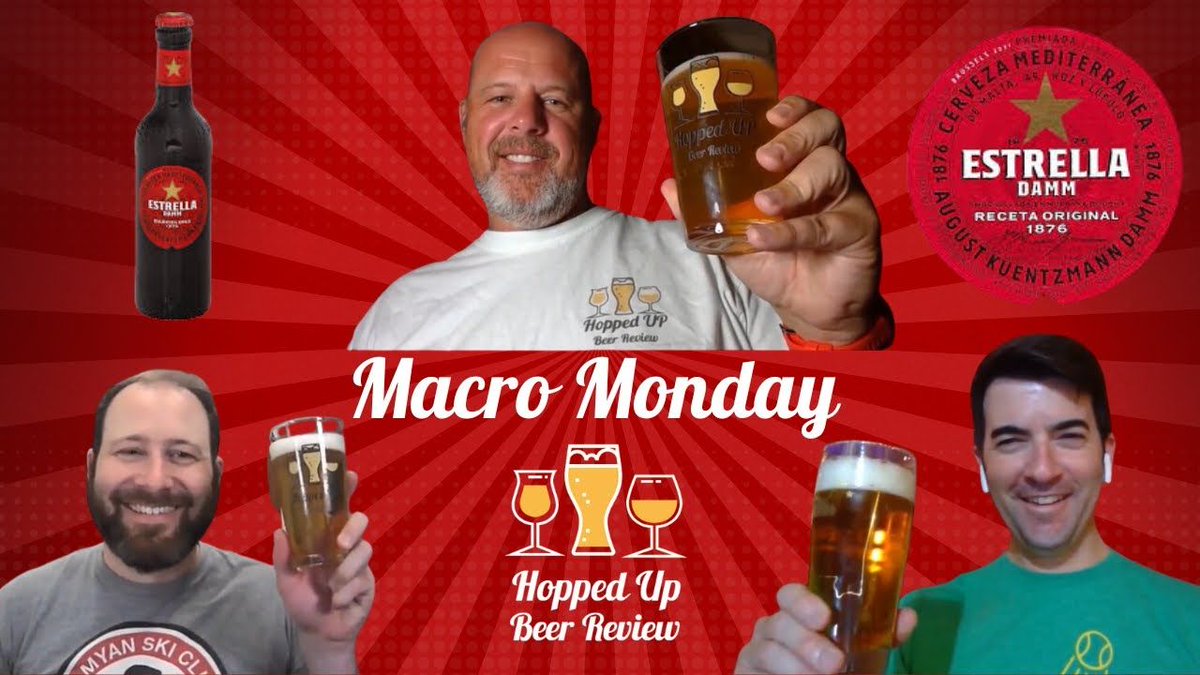 🌟 This #MacroMonday, we're tasting Estrella Damm by SA Damm Brewing at 5.4% ABV. Is this Spanish star as refreshing as it promises? Find out in our review! buff.ly/3KtotKI  #HoppedUpBeerReview #EstrellaDamm