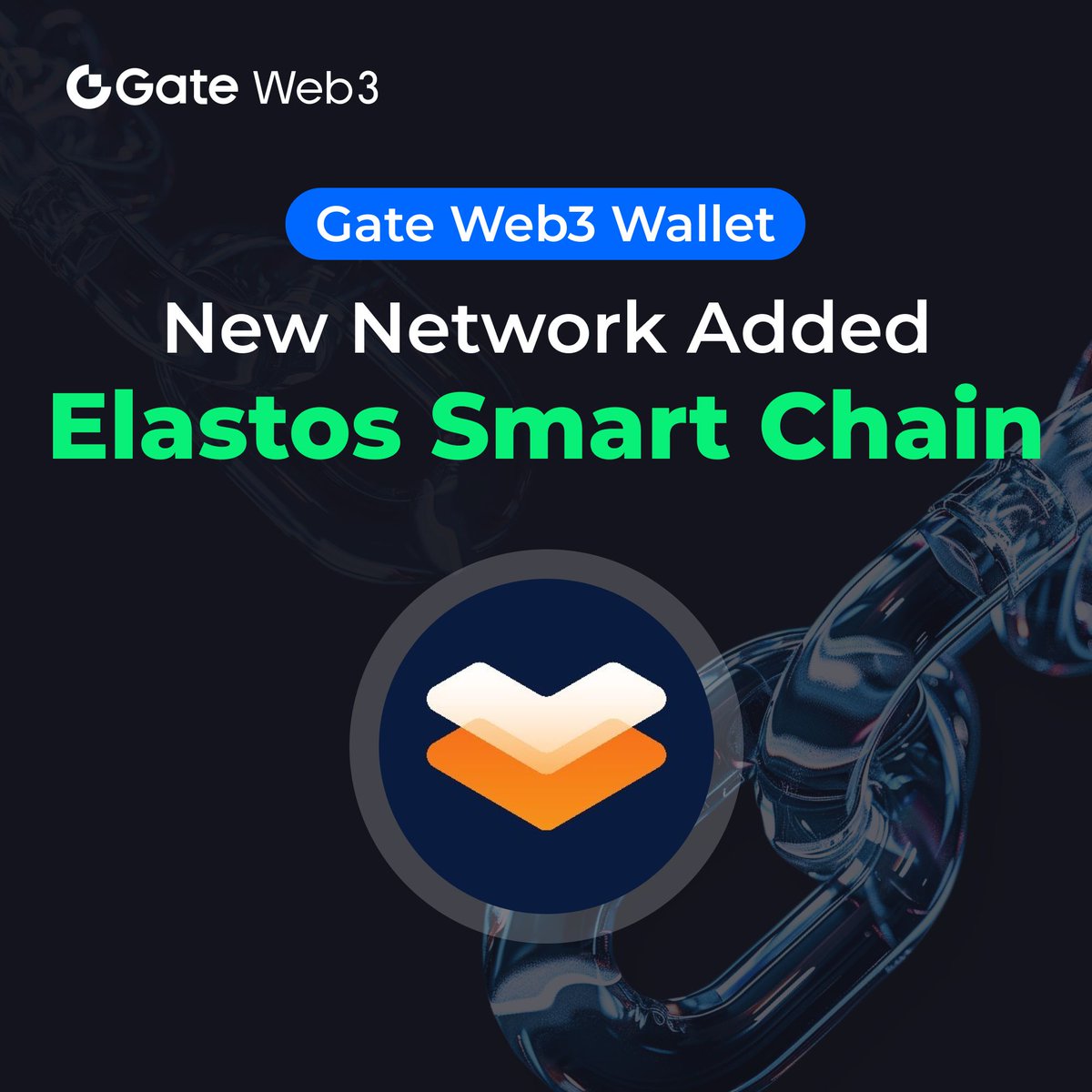GateDEX's tweet photo. 🎉#GateWeb3Wallet has supported the #ElastosSmartChain!
🔥@ElastosInfo is creating the next-generation infrastructure for the modern internet
🔔Stay tuned for further updates!
🌐Enter Web3💪:https://t.co/kaEf8OhzAx
#GateWeb3 #ElastosSmartChain #Newchain https://t.co/dPNM1gagYm
