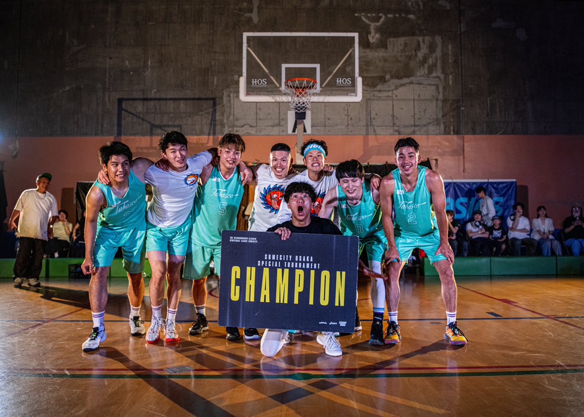 somecity_osaka's tweet photo. SOMECITY OSAKA 2024-2025
開幕戦を制したのは@tabasco_osa 🏆

NEXT⏩8/11 #2 "HOT SPOT"
#somecity #somecity_osaka #ballaholic #asics #tachikara #streetball #more_fun
#ボールを持って外に出よう 
#alldayallnighteverywhereanywhere
#streetballで遊び切ろう https://t.co/dBy3pMAPlu
