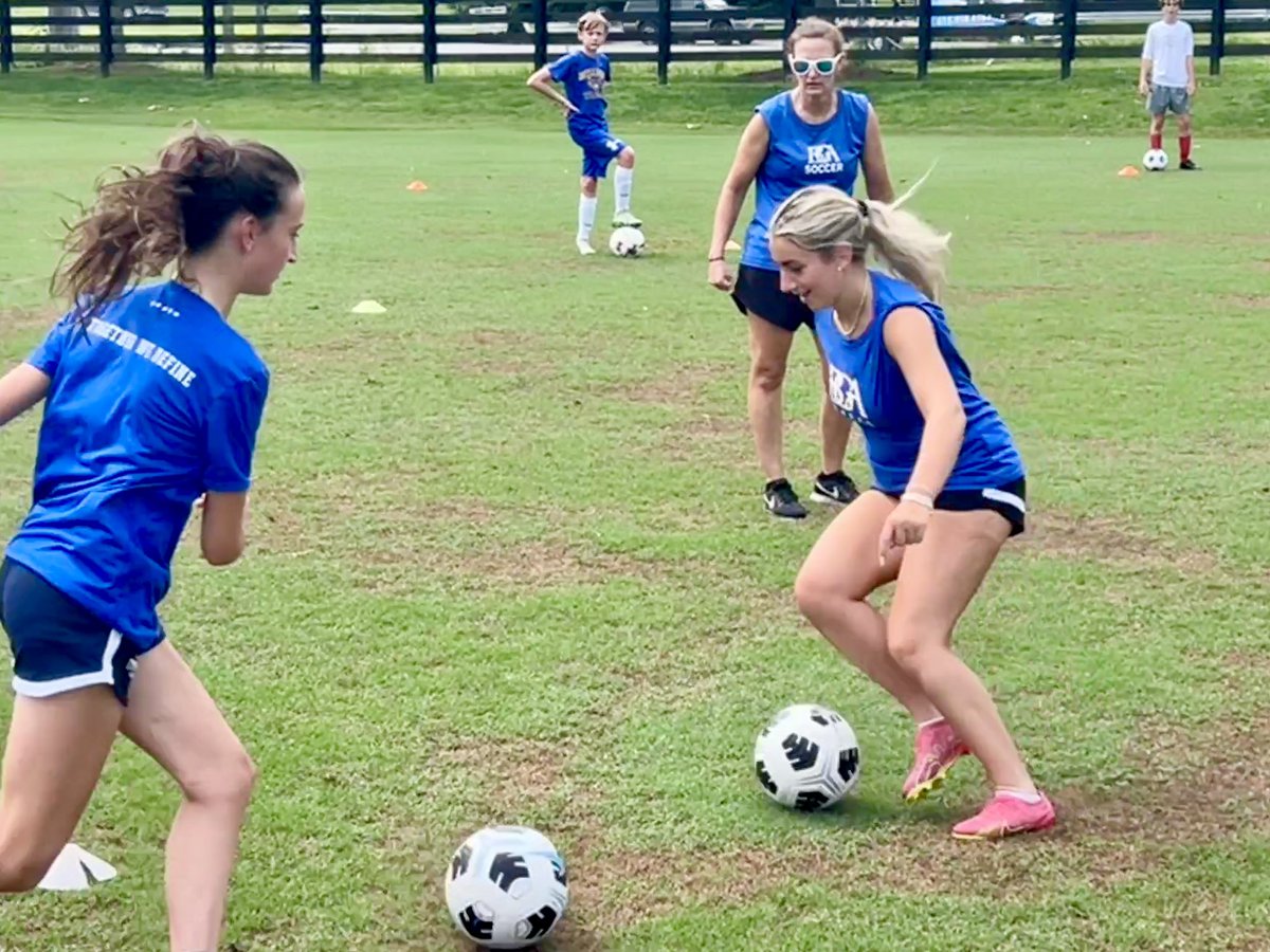 BGASoccer's tweet image. @BGASoccer camp underway and Day 1 in the books. Good work put in from our campers working on 1v1 skills. Future looks bright! #GoBGA