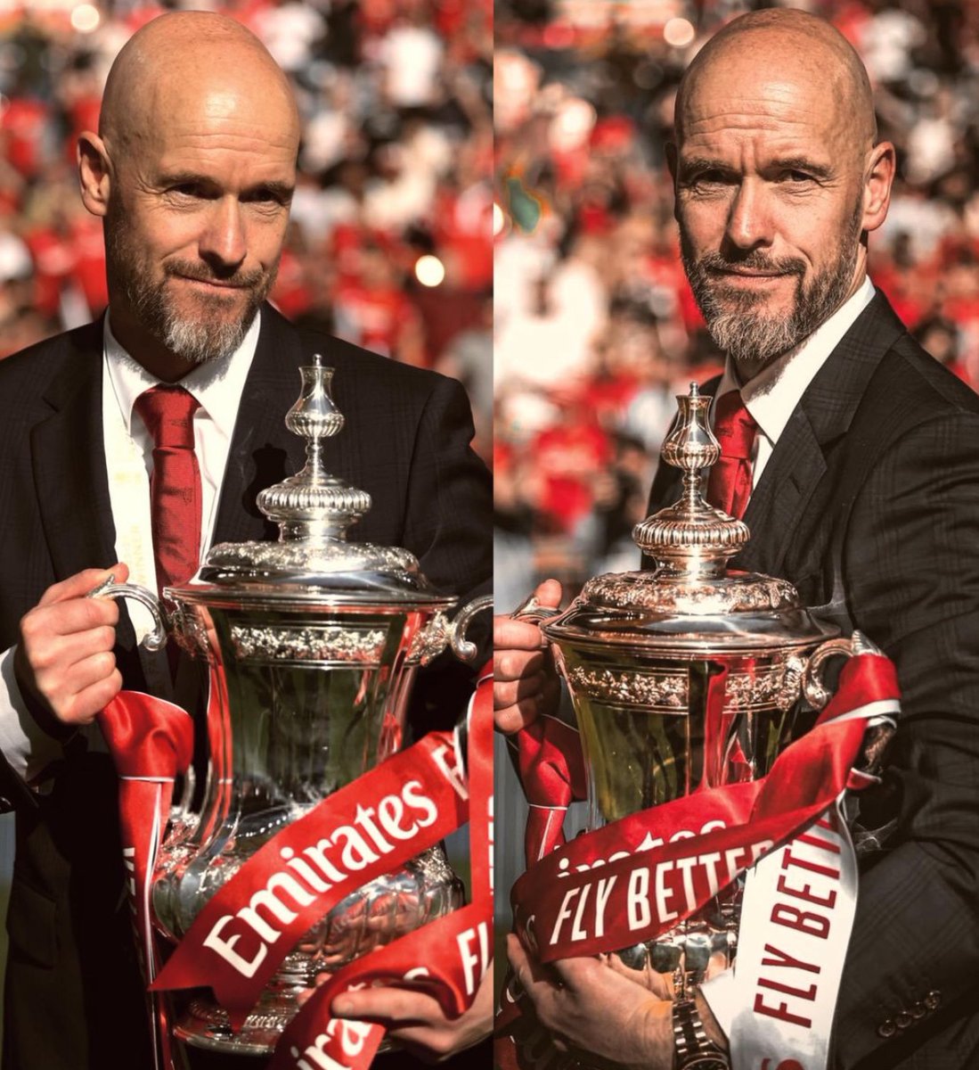UtdLoyals_'s tweet image. If you’ve been supporting Erik ten Hag from the very beginning repost this 🔄 &amp;amp; comment #TenHagIn below, let’s get it trending. 🇳🇱