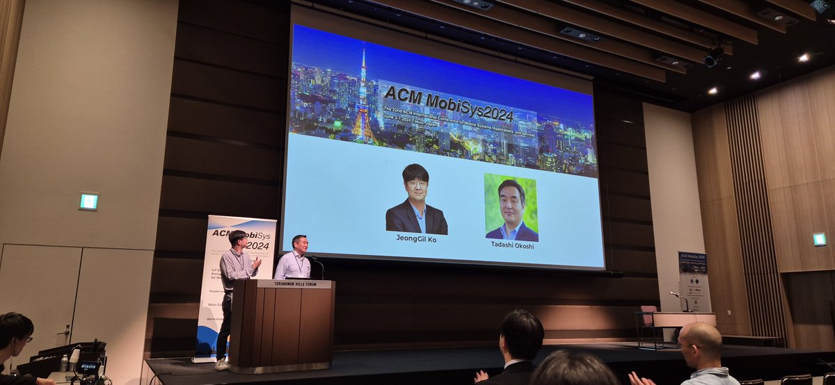 #MobiSys2024 Main Conference just started with the opening remark by co-General Chairs, JeongGil Ko and Tadashi Okoshi.