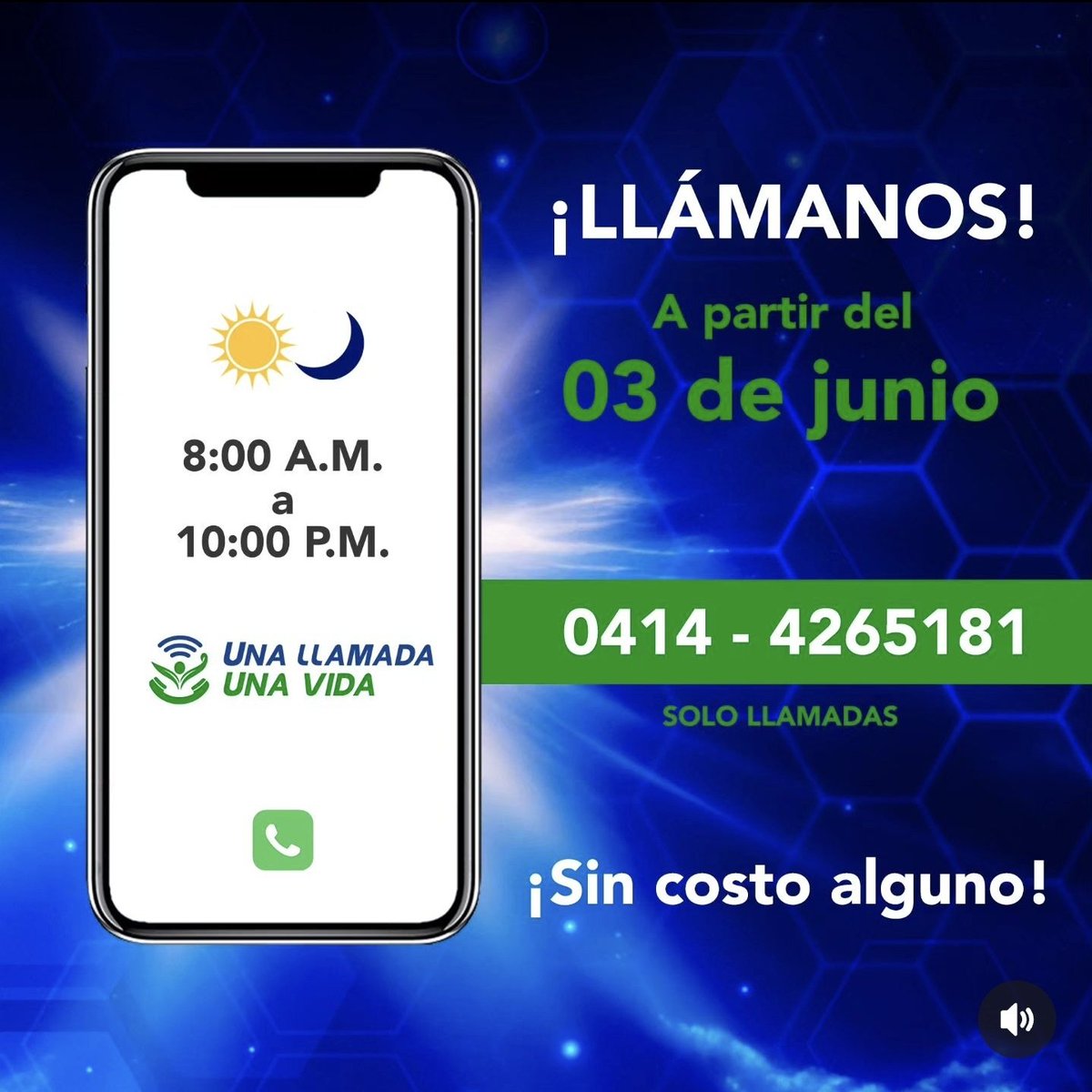 Mi gente, el laboratorio  <a href="/SNCPHARMA/">SNC PHARMA®</a> tuvo la excelente iniciativa de poner a tu disposición una línea telefónica para emergencias psicológicas, si estás pensando en el suicidio o tienes alguna otra emergencia, no dudes en llamar, Es totalmente GRATIS. Envíaselo a algún familiar