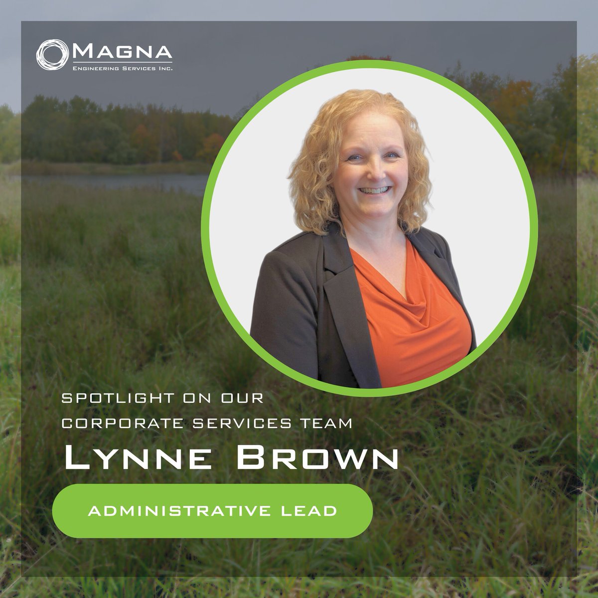 Meet Lynne, our effervescent Administrative Lead! Lynne joined MAGNA in February, making her a fairly new addition to the Corporate Services Team. We love how she helps us wrangle our pesky schedules and to-do lists! #EmployeeSpotlight #CorporateServices #MAGNAEngineering