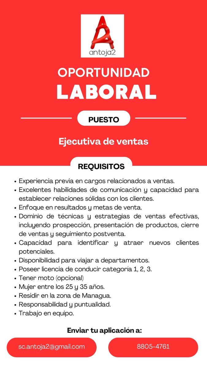 _sofcastro's tweet photo. Hola gente! Hoy les traigo dos oportunidades laborales 🤩 

Si cumplís con los requisitos te invito a aplicar enviando tu CV actualizado al correo electrónico indicado.

Porfis rt para que llegue a más gente. https://t.co/DF5QhJaPpX