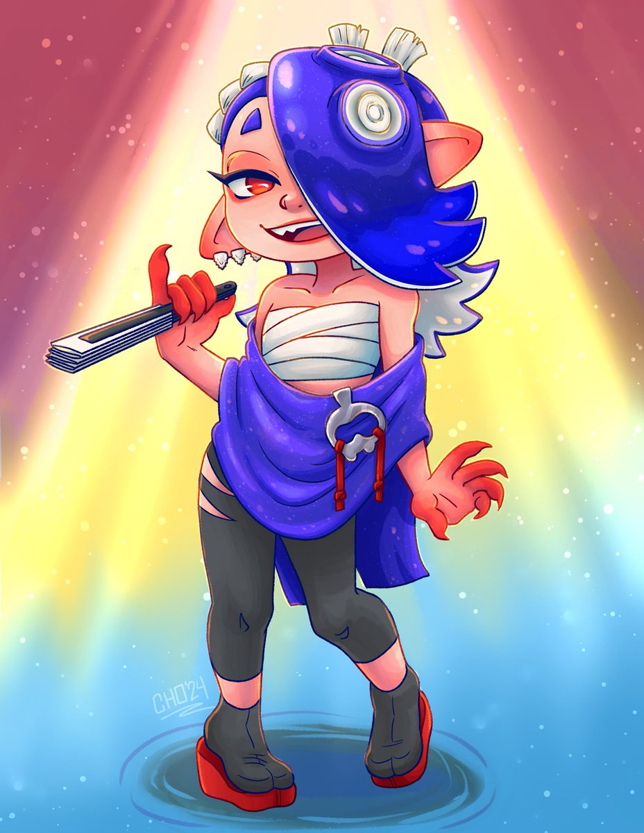 Kikiine's tweet photo. A birthday request drawing for @flashmaki ! Had a lot of fun drawing Shiver >:3 💙🩵 https://t.co/yeOCTsKCQo