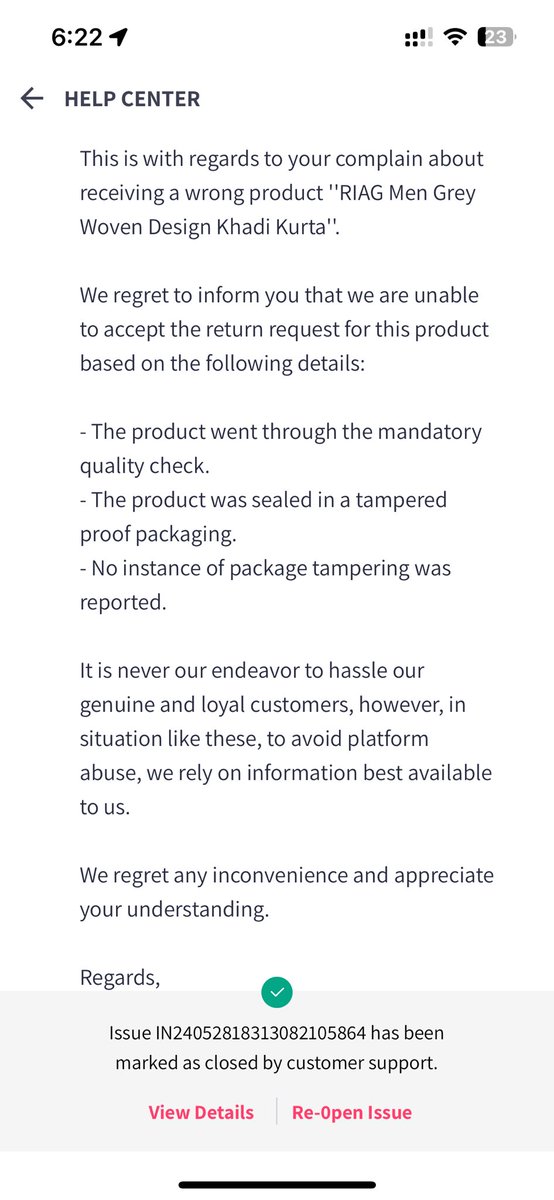 adityavatsa's tweet photo. 1-
@myntra I ordered 3 clothes and only one was delivered, that too a different product. Technically my order was not delivered at all. I raised multiple complaints but there was not any satisfactory response. Not sure what checks were performed. @jaagograhakjago @JaagoGrahak https://t.co/sQqpaBlb2H