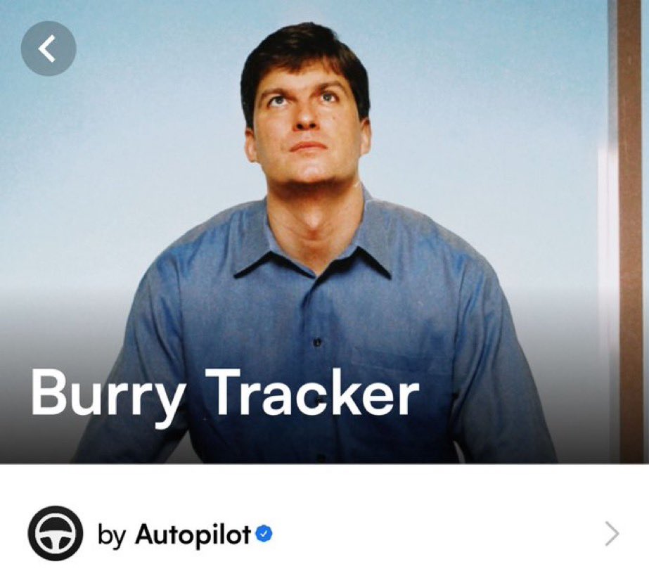 Michael Burry Stock Tracker ♟ tweet media