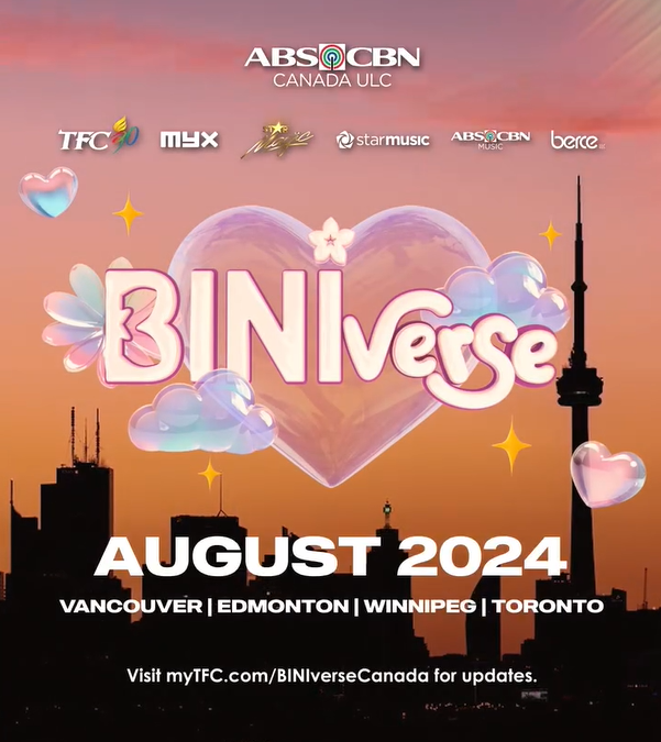 ppopwave's tweet photo. JUST IN: Phenomenal P-pop group #BINI (@BINI_ph) announces BINIverse Canada Tour 2024 Dates

August 9 - Vancouver
August 10 - Edmonton
August 16 - Winnipeg
August 17 - Toronto

Visit https://t.co/ZfLeAnxyOK for further updates. https://t.co/X9LXfPHrRw