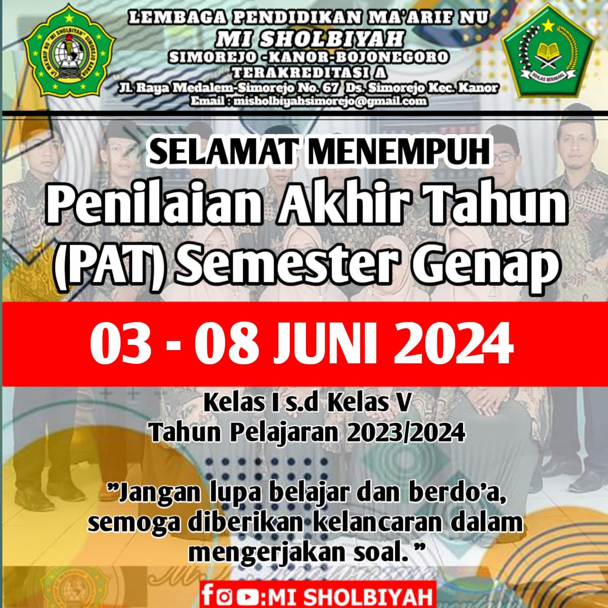 MSimorejo's tweet photo. Selamat Menempuh Sumatif Akhir Semester! https://t.co/XV9ONM5lSI