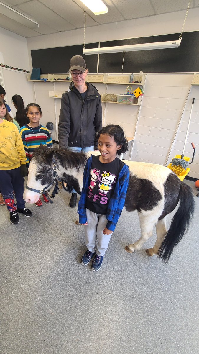 ThiesenArt's tweet photo. Yet another amazing day at @TenBroeckSchool with special guests: a donkey and a mini horse!
#handsonlearning #buildingempathy #animalsinschools #farmtoclassroom https://t.co/4bIERntJ2b
