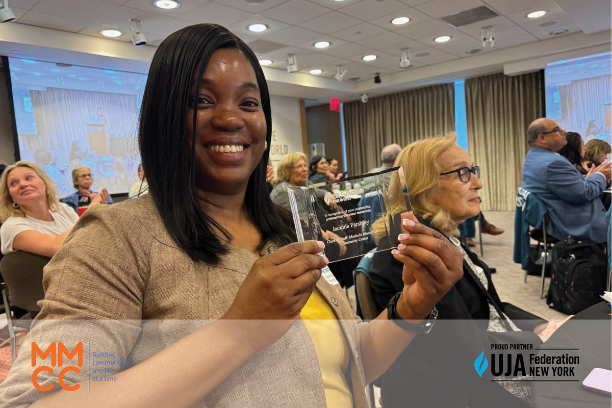 MMCCenter's tweet photo. Congratulations to our Chief of Staff Jackina Farshtey on being recognized for her outstanding #volunteer #leadership in @UJA-Federation of New York's @UJAfedNY's #TimeForGood initiative! https://t.co/NDF8KCjAmL