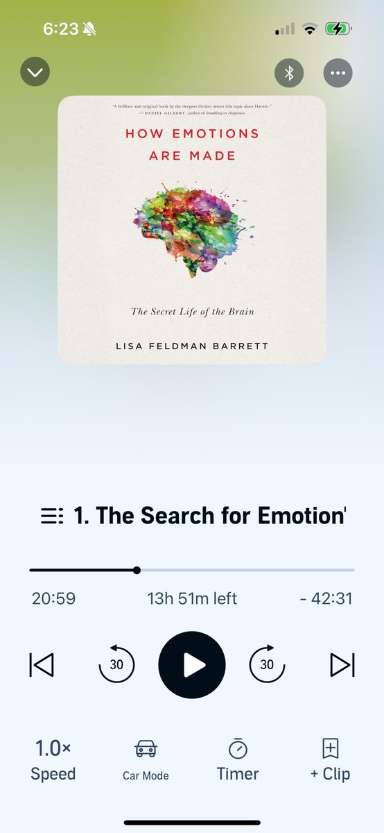 <a href="/LFeldmanBarrett/">Lisa Feldman Barrett</a> <a href="/WSJ/">The Wall Street Journal</a> <a href="/jamesrdotymd/">James R. Doty, M.D.</a> Just started listening to your book right now Lisa, truly fascinating.  The more I learn, the more I realize how little I actually know about anything.