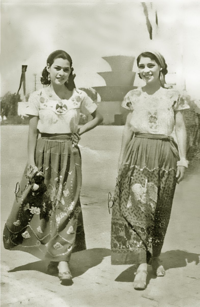 TracesofTexas's tweet photo. Traces of Texas reader Rene Garza thoughtfully shared this wonderful photo of her aunts.  Says Rene:  "These are my Aunts Rose and Berta, a duet known as 'Las Hermanas Fernandez.' They were from San Antonio and were recording artists who sang together during the 30’s and early 40’s. They are photographed here at the Dallas Park Fairgrounds when they performed at the Texas Centennial in 1936. My aunt Rose later became a solo artist known as 'Rosita.' She had a prolific career as a singer and actress, released many albums, and was inducted into the Tejano Music Hall of Fame. Rosita’s Bridge on the San Antonio Riverwalk is named for her. She was featured in the Disney movie Sancho the Homing Steer (which would also make great content for your account). Rosita was later named 'San Antonio’s First Lady of Song' by Lady Bird Johnson."

How's THAT for a Texas life well lived?  Thank you, Rene.  I love it!