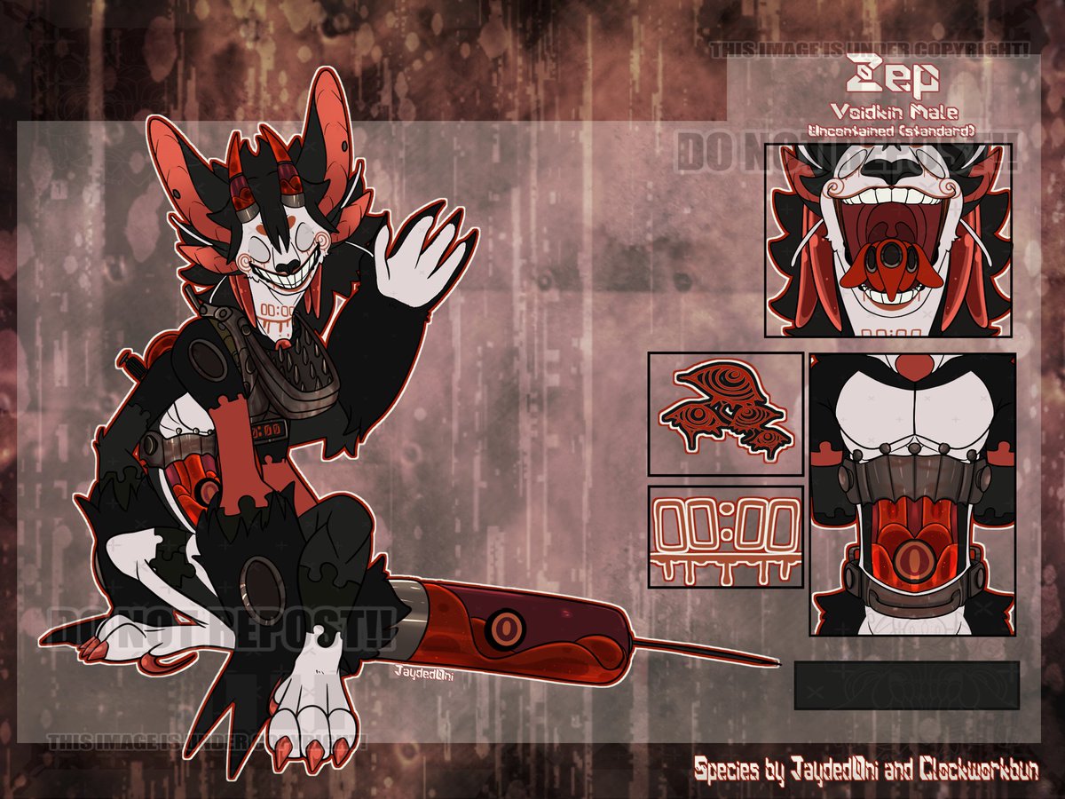 JaydedOni's tweet photo. Do you wanna play a game?
Finished this Saw inspired Voidkin for a friend of mine!
#furry #Closedspecies #voidkins #voidkin #gore #Sawmovie https://t.co/YJGKF4XIE4