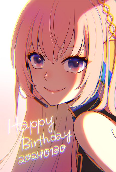 「happy birthday pink hair」 illustration images(Latest)