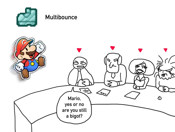 How Paper Mario deals with hostile day time tv news panels. Was he in the right? 
