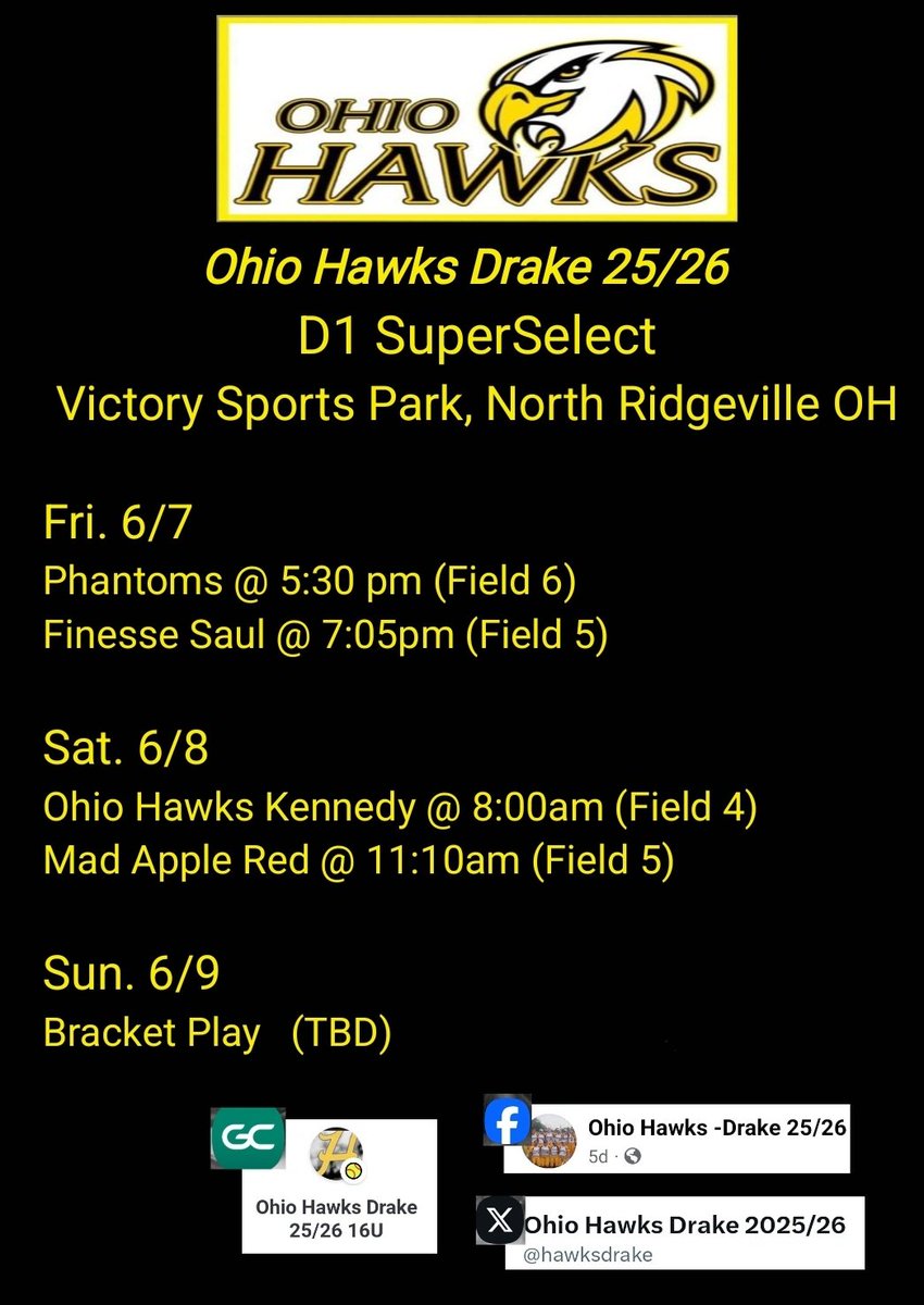 Ohio Hawks Drake 2025/26 tweet media